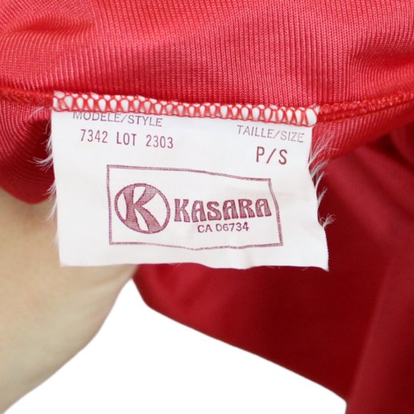 Vintage Kasara Half Slip Small Red Lace Midi Skirt Slip Knee Length Bow SP71 - Picture 8 of 8